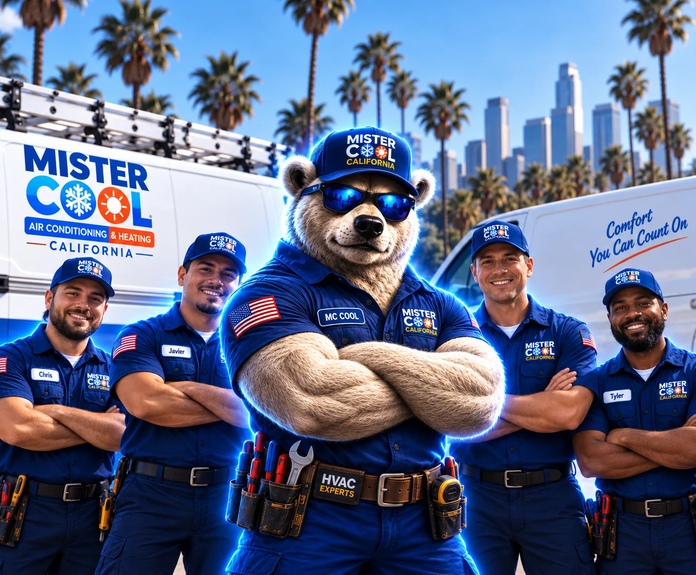 Mister Cool HVAC technicians serving homes in Los Angeles