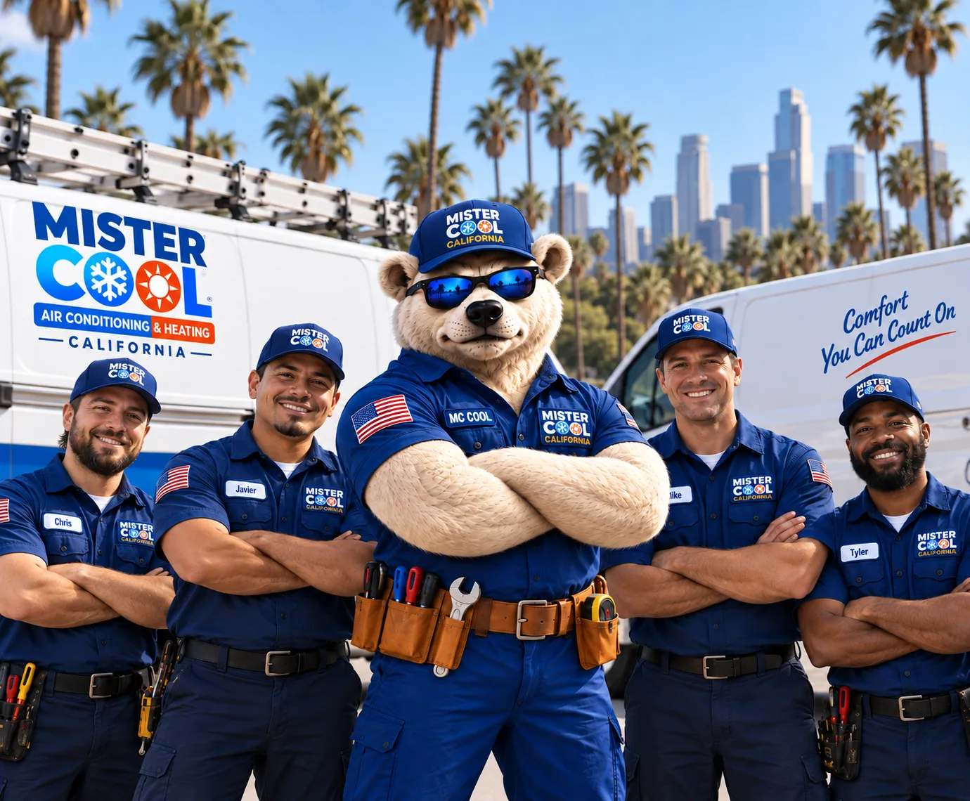 Mister Cool California technician ready for a Los Angeles service call